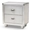 Baxton Studio Davet Silver Metal 2-Drawer Nightstand 152-9189 - alternate 1
